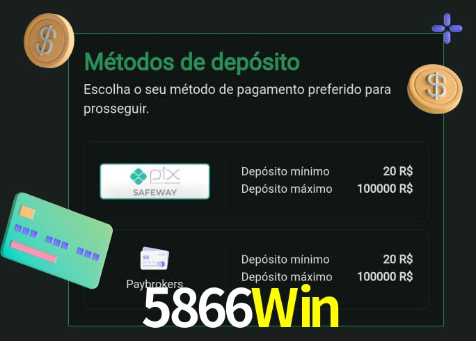 O cassino 5866Win oferece uma grande variedade de métodos de pagamento